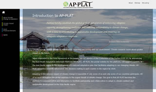 アジア太平洋適応情報プラットフォーム（AP-PLAT）（ http://www.adaptation-platform.nies.go.jp/en/ap-plat/ ）