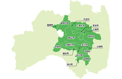 5市8町4村のこおりやま広域圏