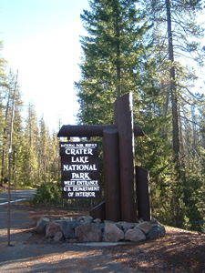 国立公園の入口標識