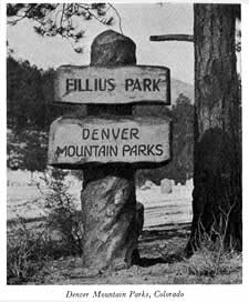 古い標識の例。一本支柱タイプ（国立公園局　公園及びレクリエーション施設より）。